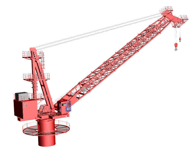 LATTICE BOOM CRANE 60T MARINE CRANE & OFFSHORE CRANE